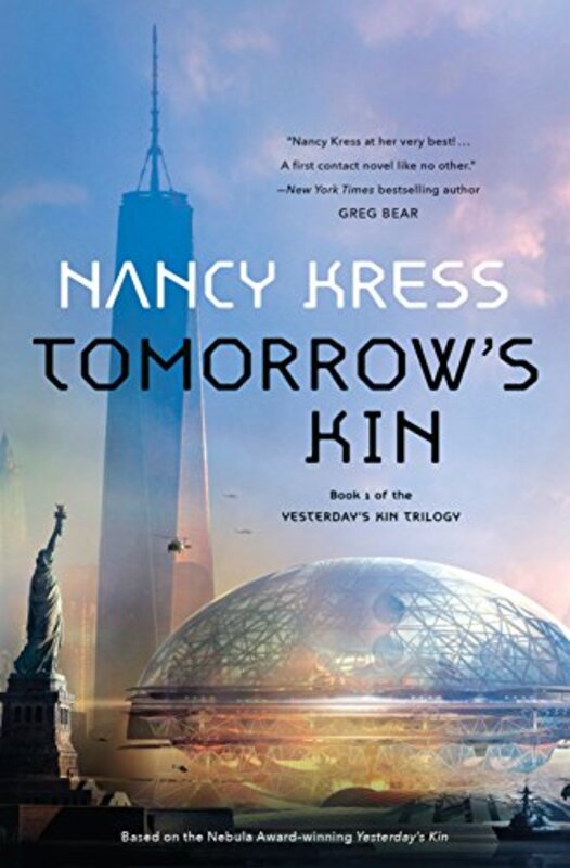 Book cover for "Tomorrow's Kin" by Nancy Kress