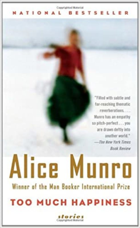 Book cover for "Too Much Happiness" by Alice Munro