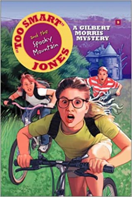 Book cover for "Too Smart Jones and the Spooky Mountain" by Gilbert Morris