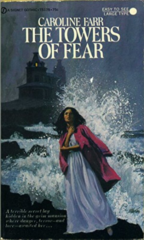 Book cover for "Towers of Fear" by Carter Brown