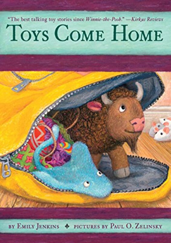 Book cover for "Toys Come Home" by Emily Jenkins