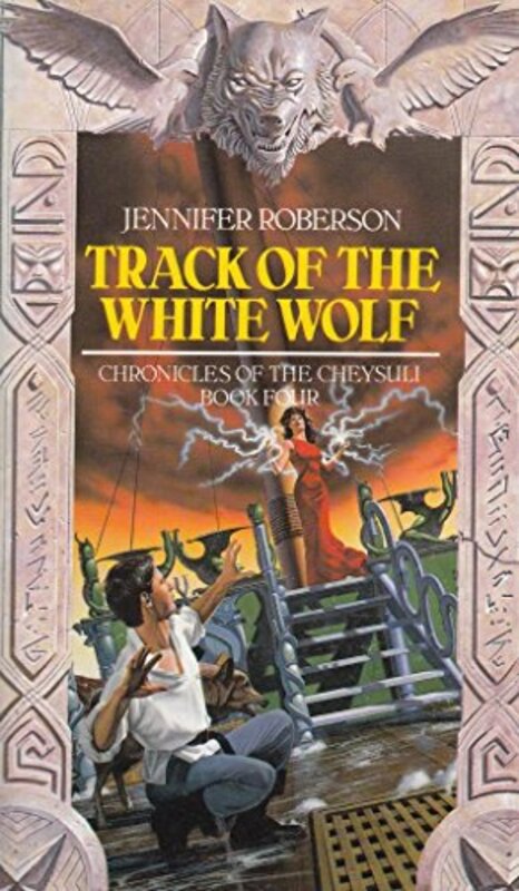 Book cover for "Track of the White Wolf" by Jennifer Roberson
