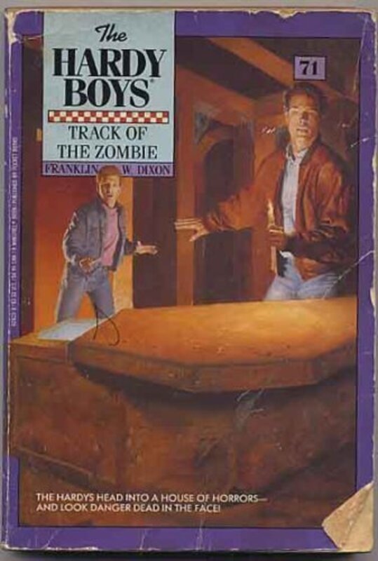 Book cover for "Track of the Zombie" by Franklin W Dixon