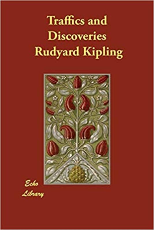 Book cover for "Traffics and Discoveries" by Rudyard Kipling
