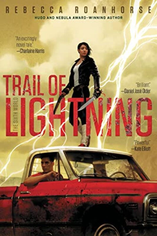 Book cover for "Trail of Lightning" by Rebecca Roanhorse