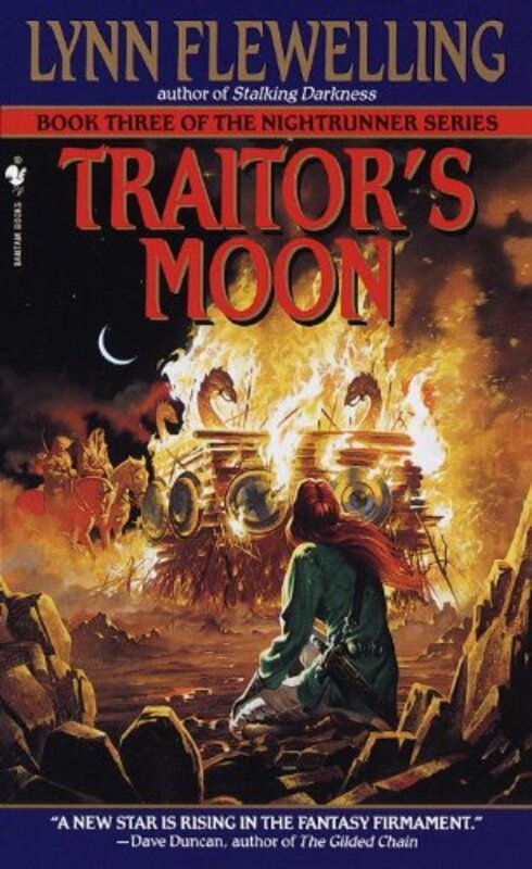 Book cover for "Traitor's Moon" by Lynn Flewelling