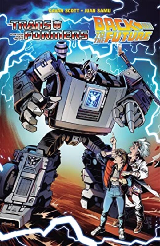 Book cover for "Transformers/Back To The Future" by Cavan Scott