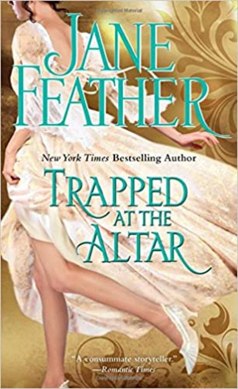 Book cover for "Trapped at the Altar" by Jane Feather
