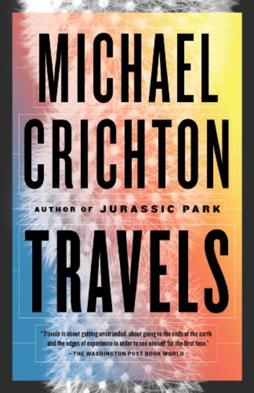 Book cover for "Travels" by Michael Crichton