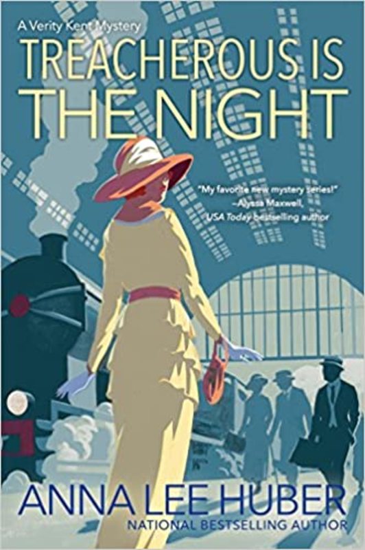 Book cover for "Treacherous Is the Night" by Anna Lee Huber