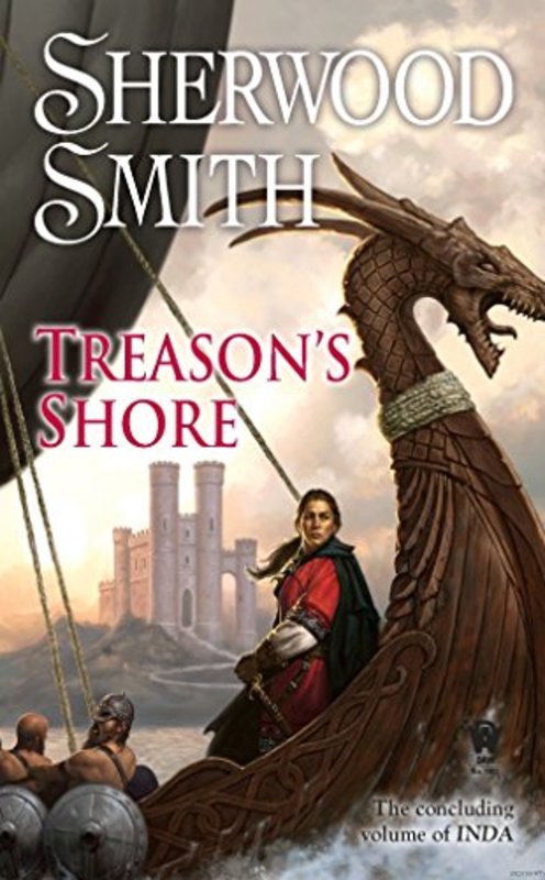 Book cover for "Treason's Shore" by Sherwood Smith