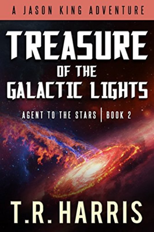 Book cover for "Treasure of the Galactic Lights" by TR Harris