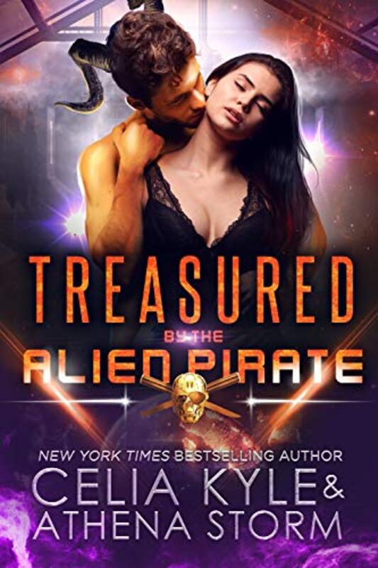 Book cover for "Treasured by the Alien Pirate" by Celia Kyle
