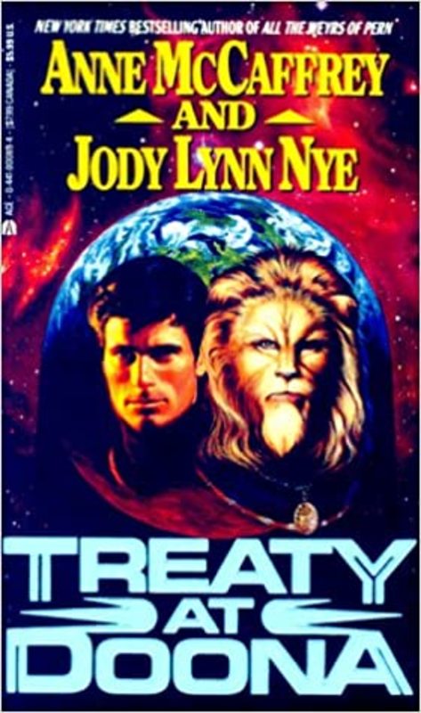 Book cover for "Treaty at Doona / Treaty Planet" by Anne McCaffrey