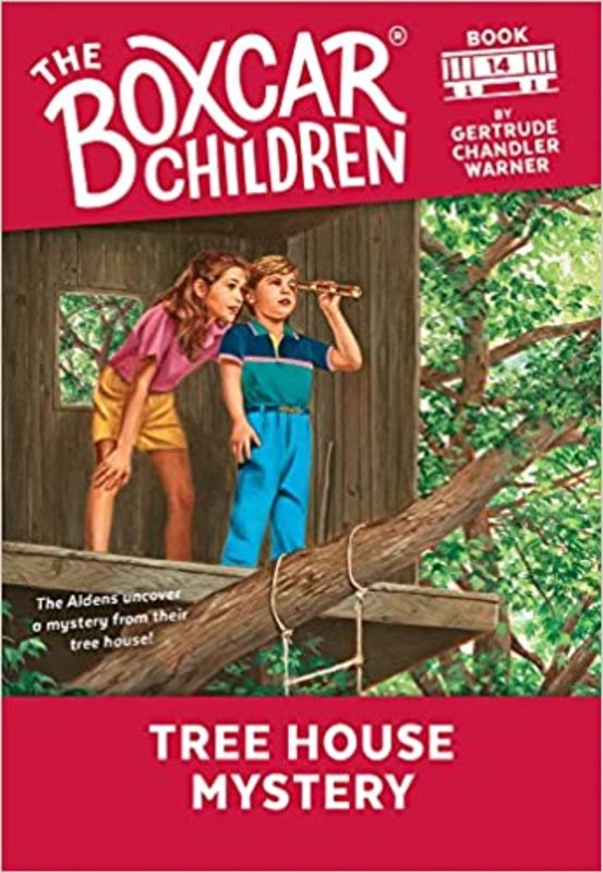 Book cover for "Tree House Mystery" by Gertrude Chandler Warner