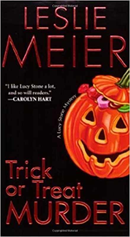 Book cover for "Trick or Treat Murder" by Leslie Meier