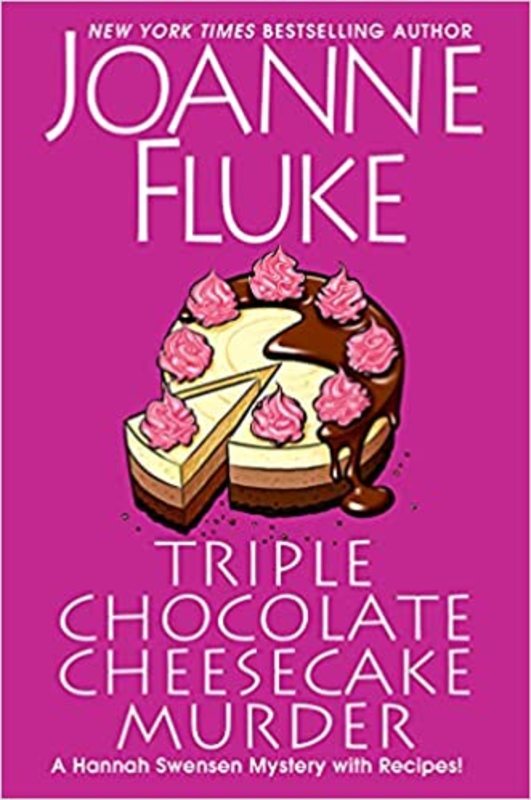 Book cover for "Triple Chocolate Cheesecake Murder" by Joanne Fluke