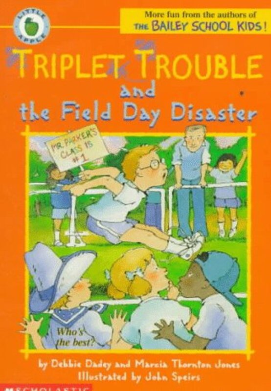 Book cover for "Triplet Trouble and the Field Day Disaster" by Marcia Thornton Jones