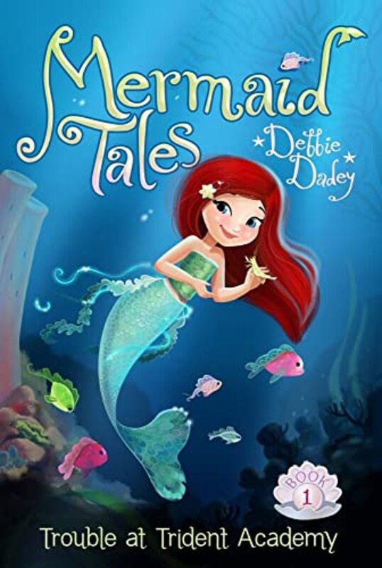 Book cover for "Trouble at Trident Academy" by Debbie Dadey