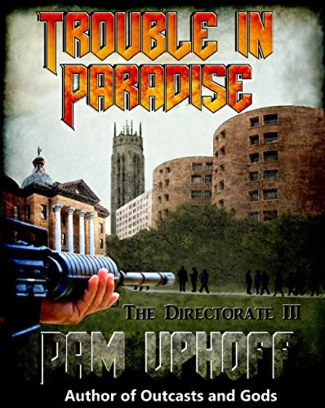 Book cover for "Trouble in Paradise" by Pam Uphoff