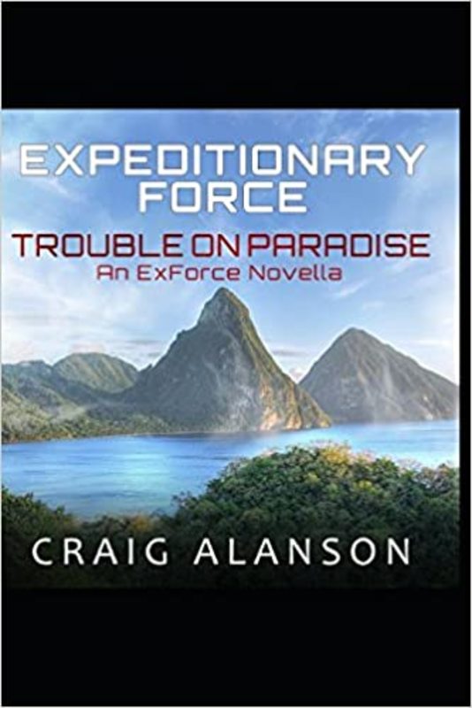 Book cover for "Trouble on Paradise" by Craig Alanson