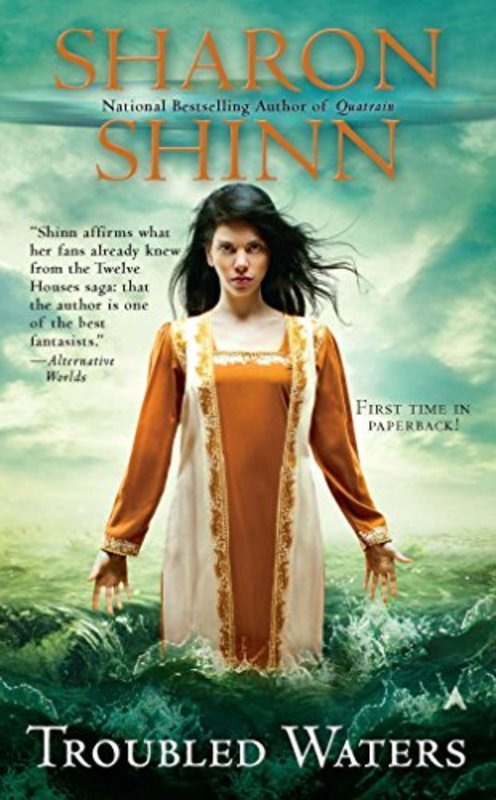 Book cover for "Troubled Waters" by Sharon Shinn
