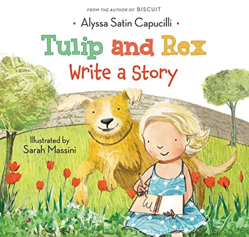 Book cover for "Tulip and Rex Write a Story" by Alyssa Satin Capucilli