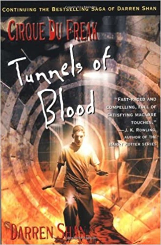 Book cover for "Tunnels of Blood" by Darren Shan