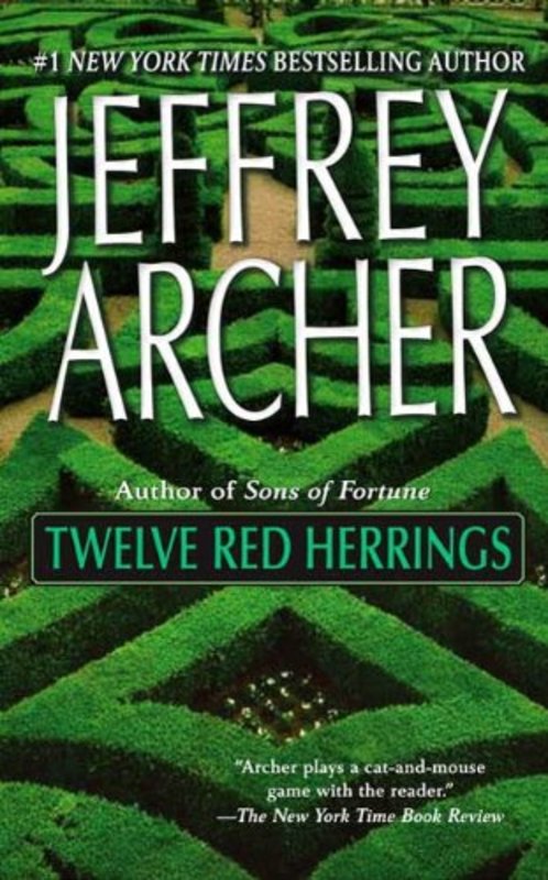 Book cover for "Twelve Red Herrings" by Jeffrey Archer