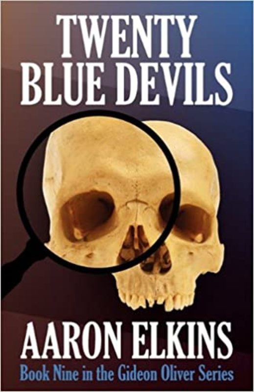 Book cover for "Twenty Blue Devils" by Aaron Elkins