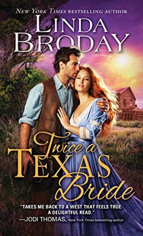 Book cover for "Twice a Texas Bride" by Linda Broday
