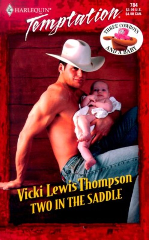 Book cover for "Two In The Saddle" by Vicki Lewis Thompson