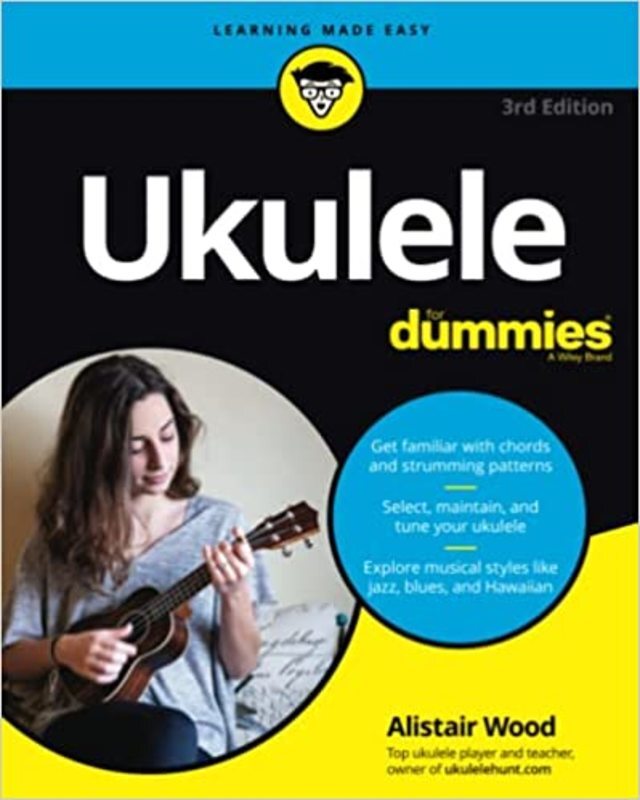 Book cover for "Ukulele For Dummies" by Alistair Wood