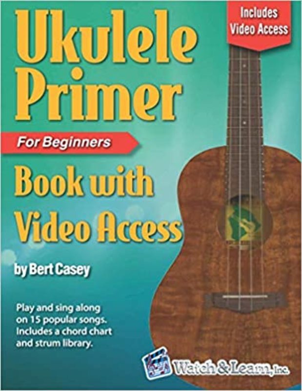 Book cover for "Ukulele Primer Book for Beginners" by Bert Casey