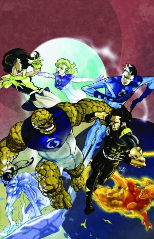 Book cover for "Ultimate X-Men/Fantastic Four" by Mike Carey