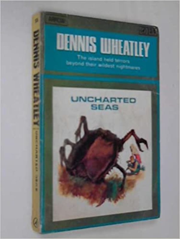 Book cover for "Uncharted Seas" by Dennis Wheatley
