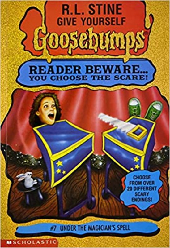 Book cover for "Under the Magician's Spell" by R.L. Stine