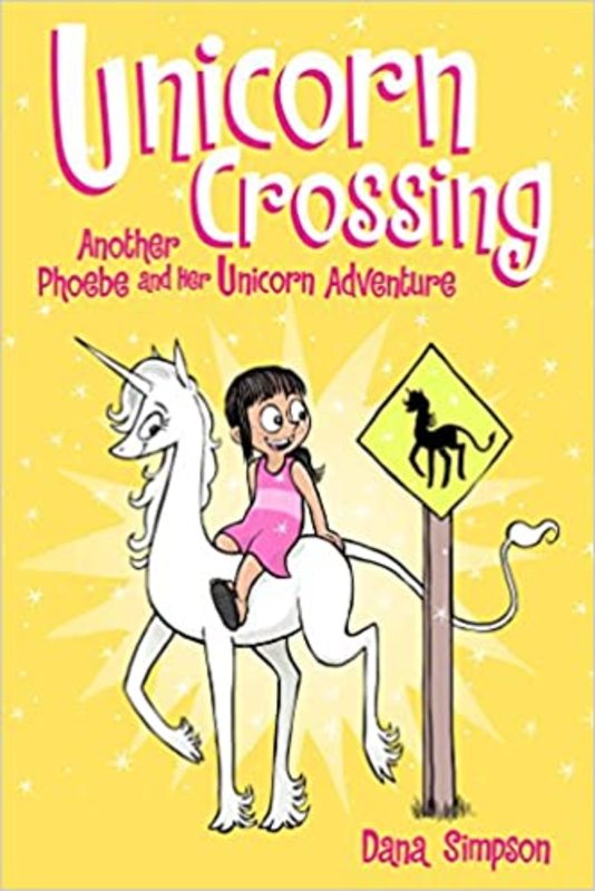 Book cover for "Unicorn Crossing" by Dana Simpson