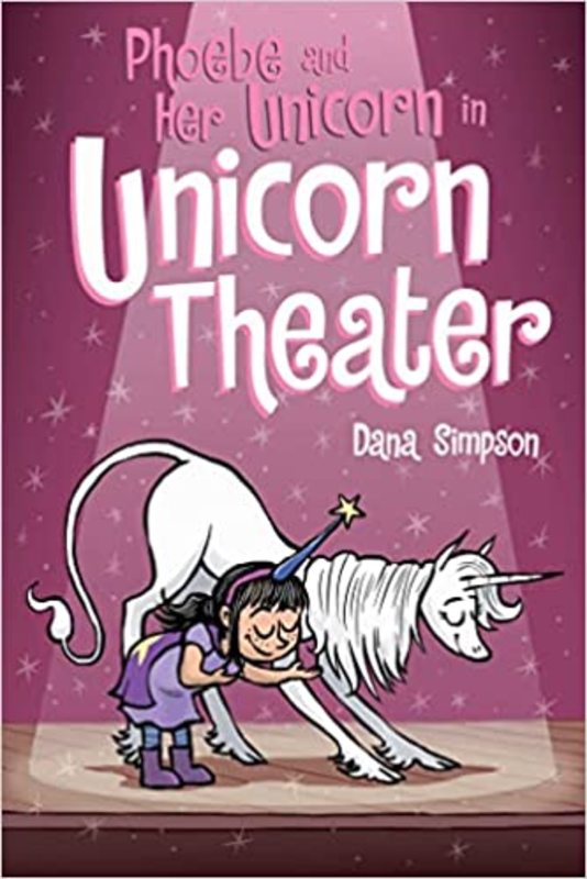 Book cover for "Unicorn Theater" by Dana Simpson