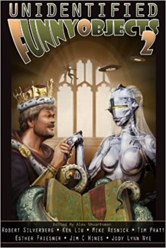 Book cover for "Unidentified Funny Objects 2" by Kevin J Anderson