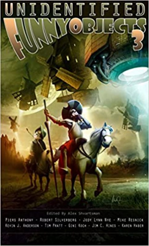 Book cover for "Unidentified Funny Objects 3" by Kevin J Anderson