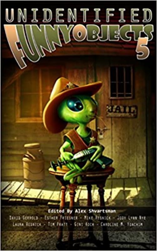 Book cover for "Unidentified Funny Objects 5" by Kevin J Anderson