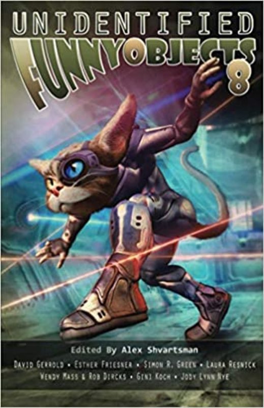 Book cover for "Unidentified Funny Objects 8" by Kevin J Anderson