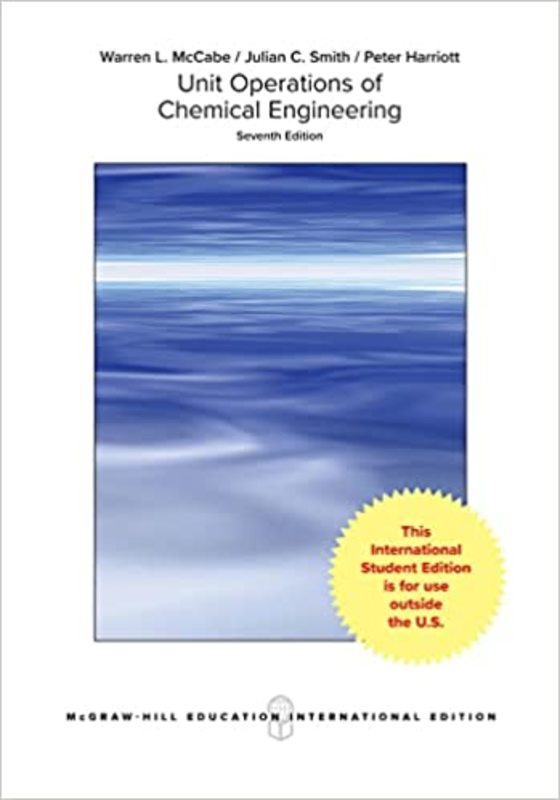 Book cover for "Unit Operations of Chemical Engineering" by Warren McCabe