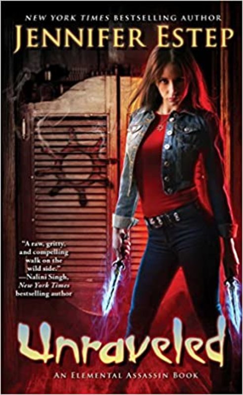 Book cover for "Unraveled" by Jennifer Estep