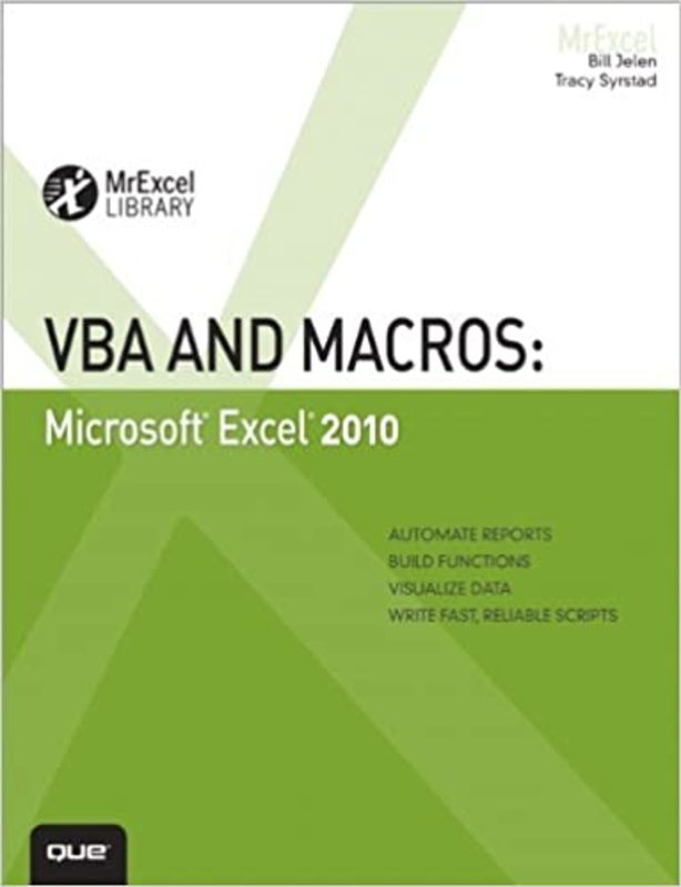 Book cover for "VBA and Macros" by Bill Jelen