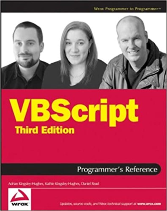 Book cover for "VBScript Programmer's Reference" by Adrian Kingsley-Hughes