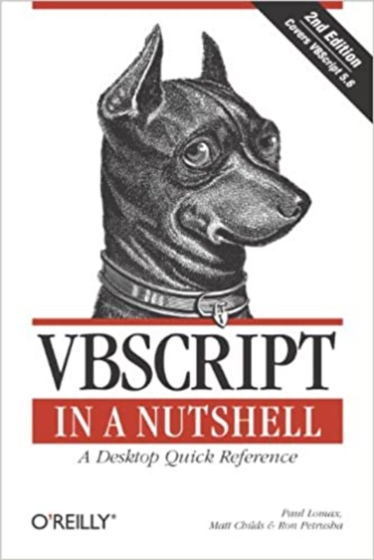 Book cover for "VBScript in a Nutshell" by Ron Petrusha