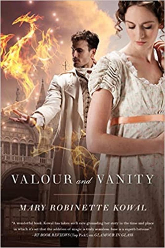 Book cover for "Valour and Vanity" by Mary Robinette Kowal