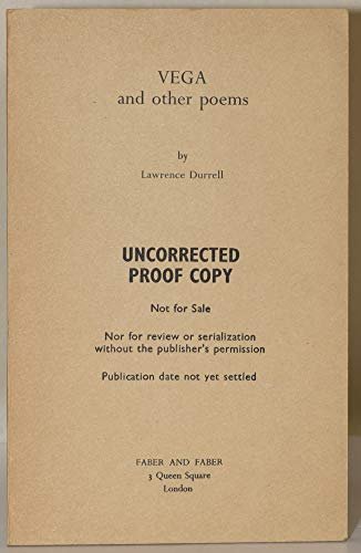 Book cover for "Vega and Other Poems" by Lawrence Durrell